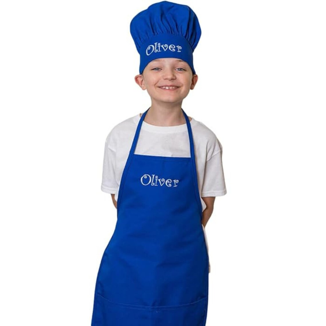 Personalised Embroidered Kids Childrens Chef (Name) Apron Baking Cooking Novelty Gift