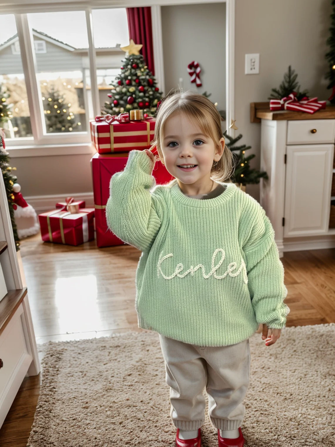 Personalized Hand-Embroidered Sweaters for Babies and Toddlers