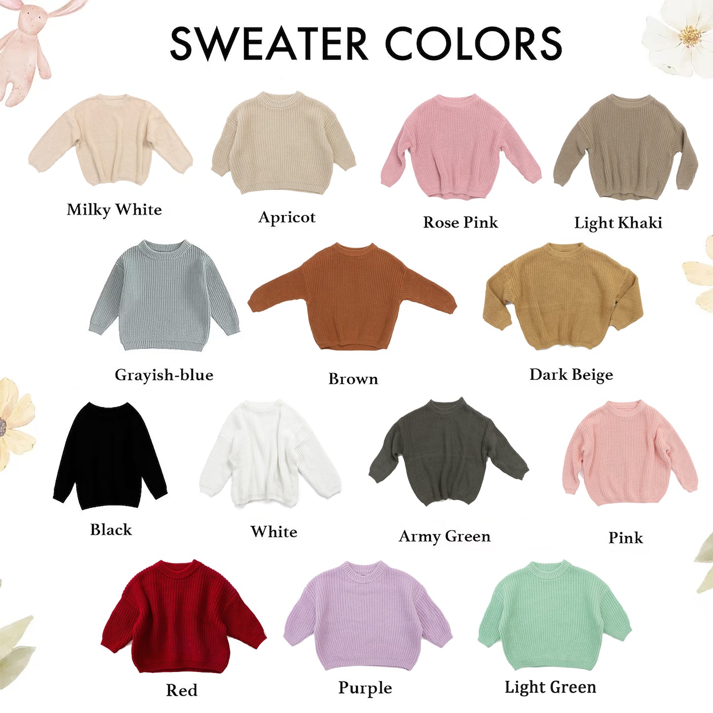 Personalized Hand-Embroidered Sweaters for Babies and Toddlers