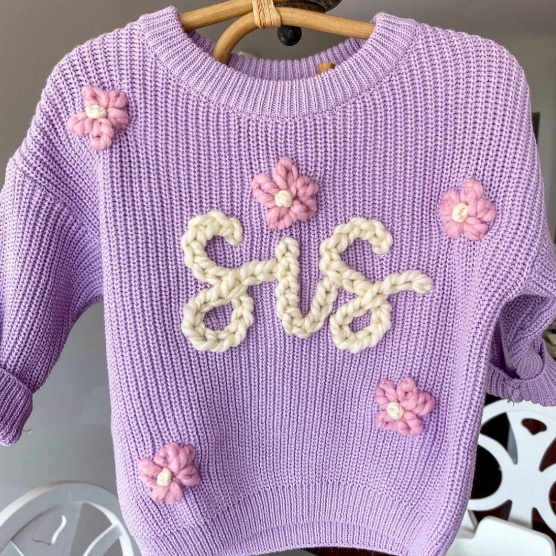 Personalized Hand-Embroidered Sweaters for Babies and Toddlers