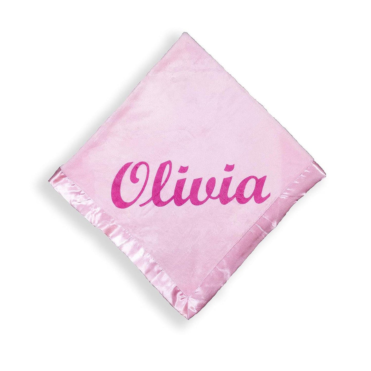 Custom Catch Personalized Baby Blanket for Girls - print Pink blue purple - Newborn or Infant Gift with Name