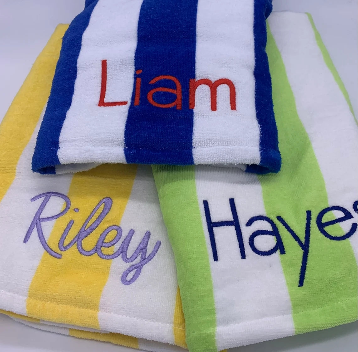 Personalized Embroidered Name Beach Towel 12 colors