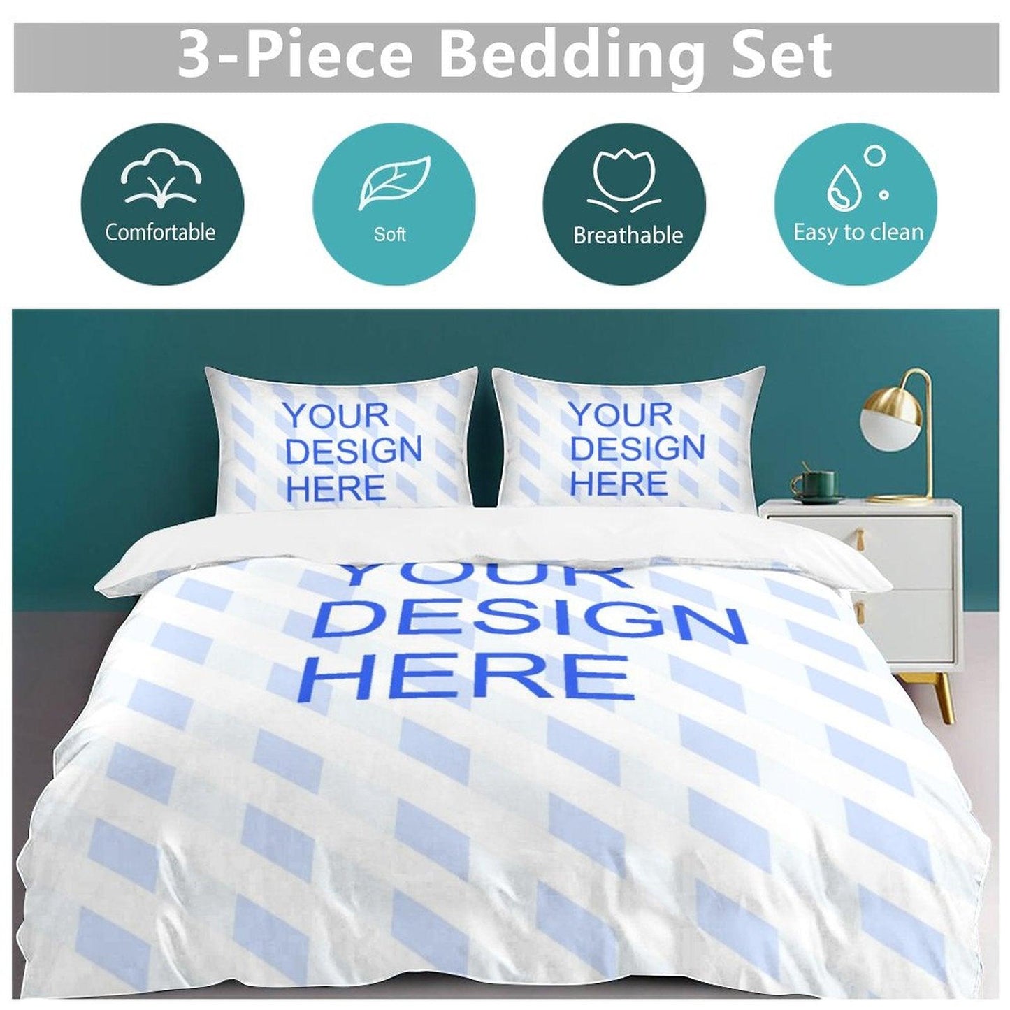 Custom Bedding Sets Pillowcases Printed Duvet Cover Set Wholesale Drop Ship POD - Chencai Flexible Customization Supply Chain